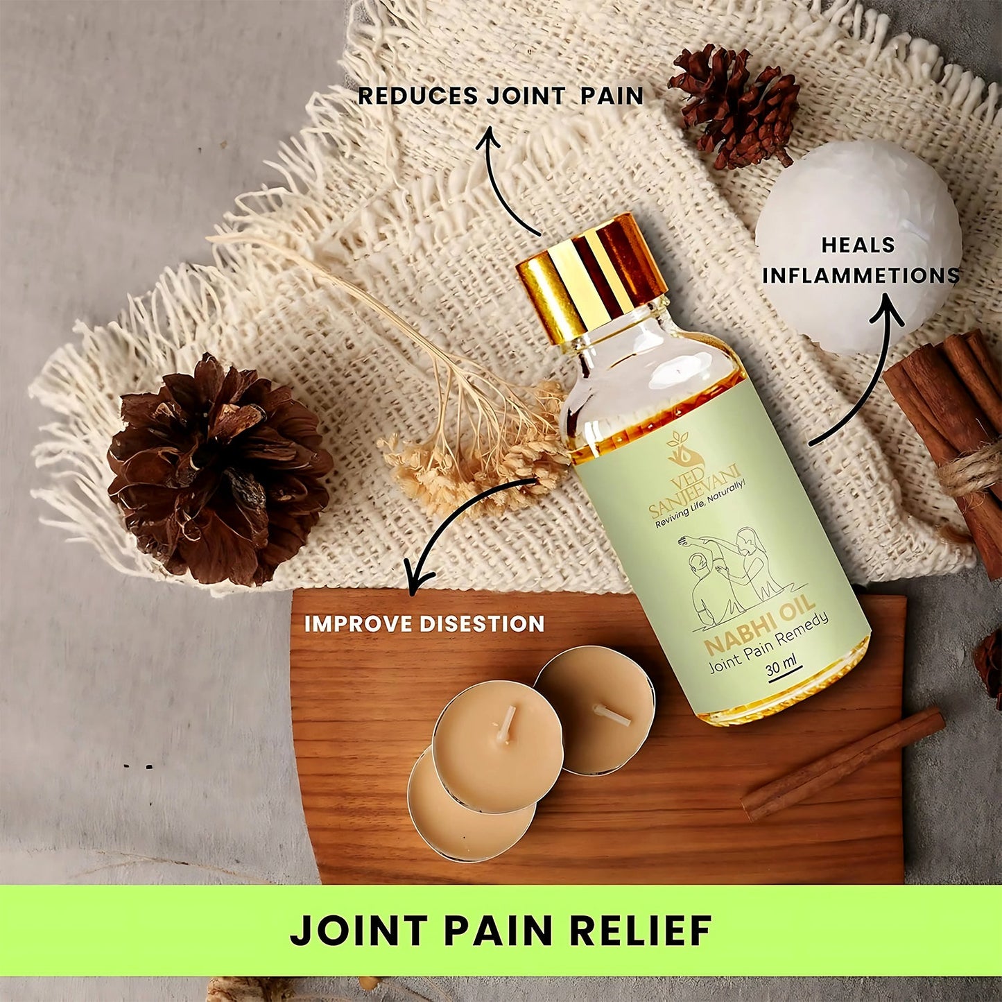 Ved Sanjeevani Nabhi Oil for Joint Pain Relief (30ML / 1 Pc)