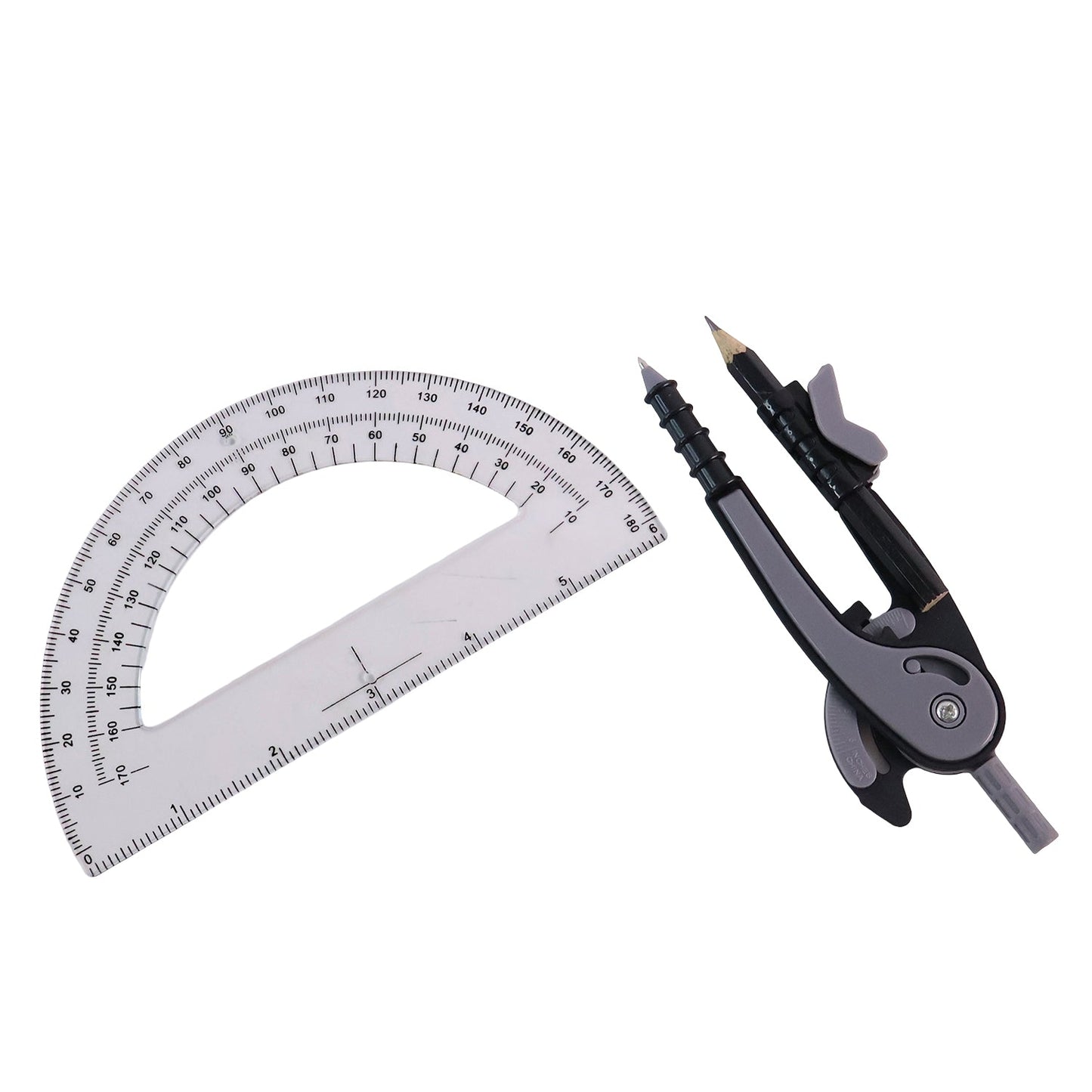 2-Piece Geometry Protractor Set 