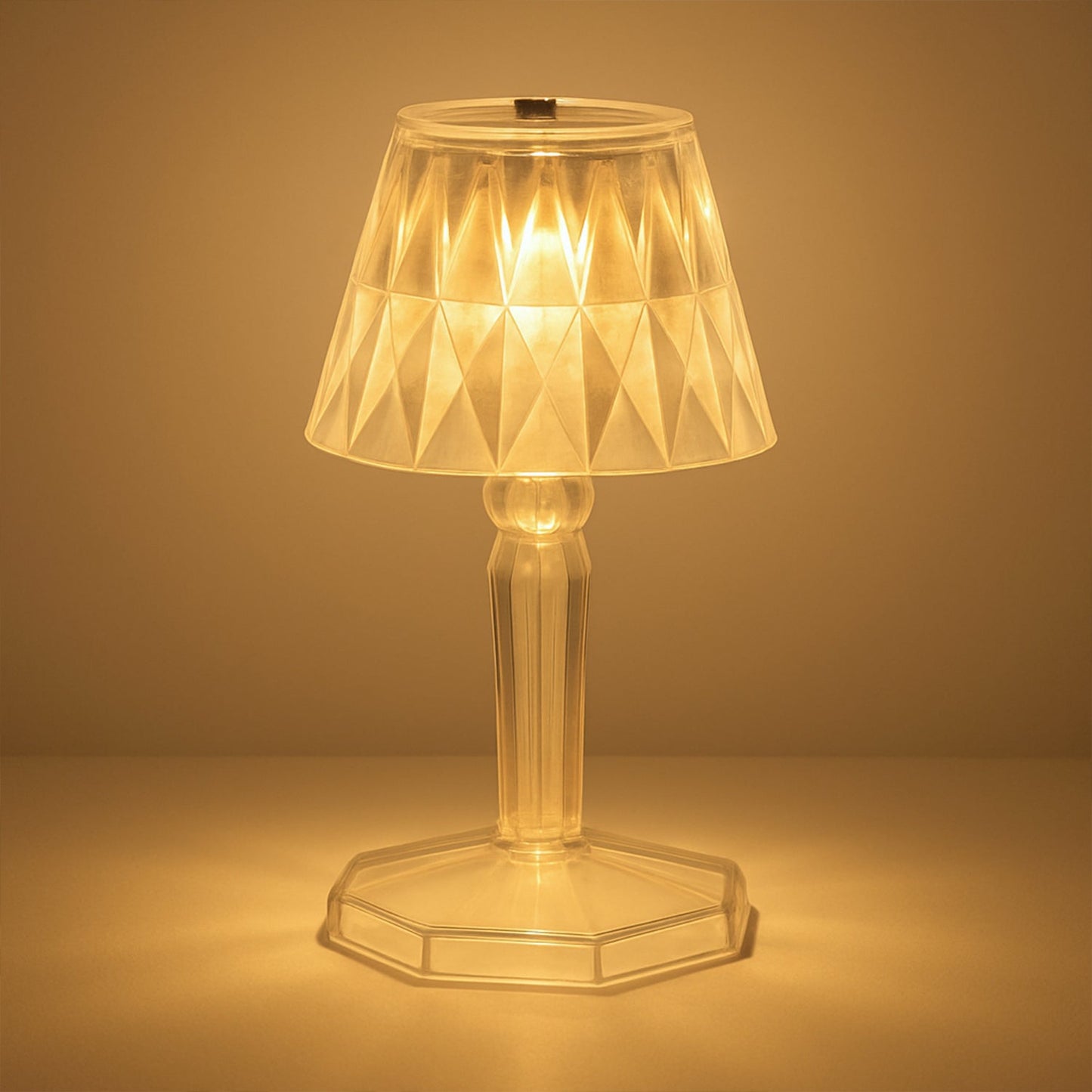 2in1 Transparent Mini Crystal Table Lamp with Reflection Light