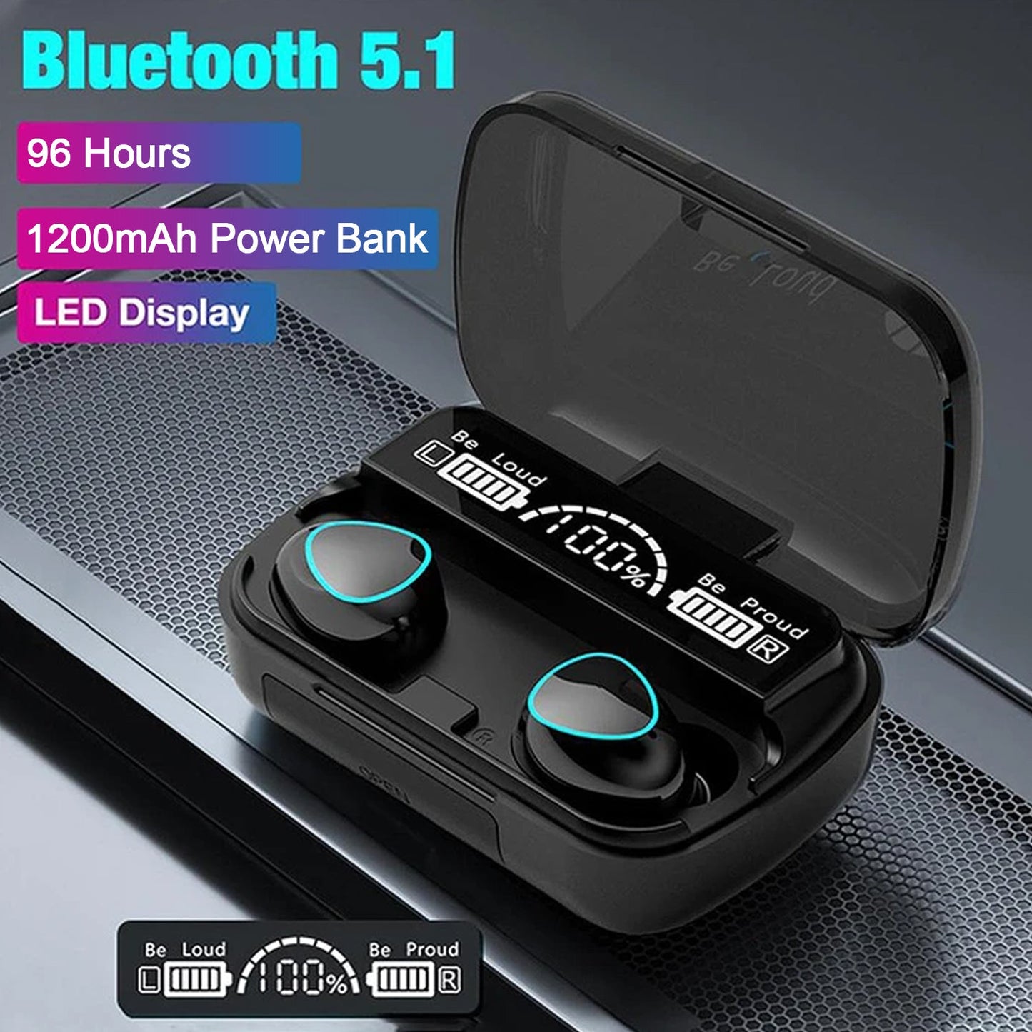 Wireless Bluetooth 5.0 In-Ear Earbuds – Mini Stereo with Mic